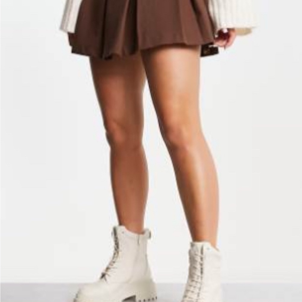 River Island Cream Ankle Boots